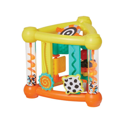 Infantino activity triangle toy in a white background