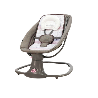 Asalvo Baby bouncer with gray and white design on a white background