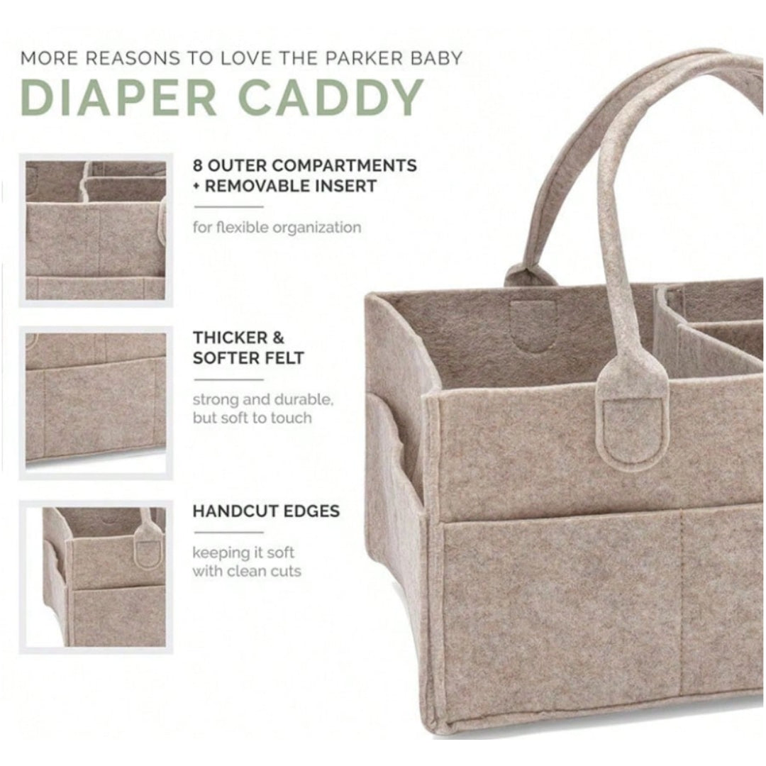 Felt Diaper Bag - Beige