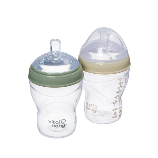 Vital Baby 240ml Breast Like baby bottle | 2 pk