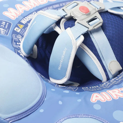 Mambobaby Non-Inflatable Chest Baby Float with Canopy – Fish Blue