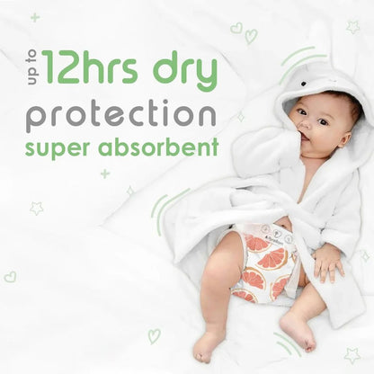 PureBorn Single Pack Organic Bamboo Diapers - Print May Vary
