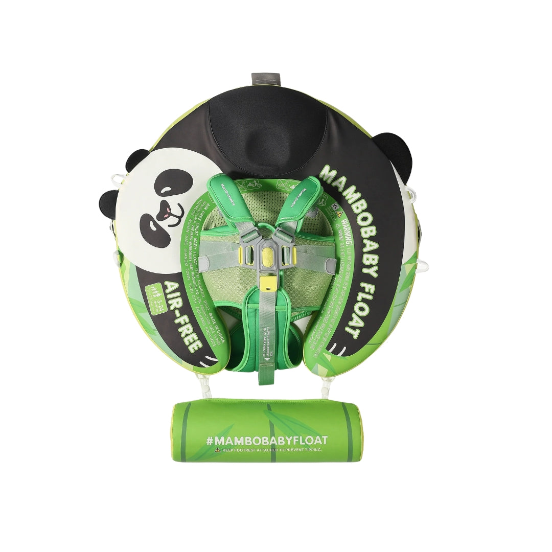 Mambobaby Non-Inflatable Baby Float with Canopy & Tail – Panda