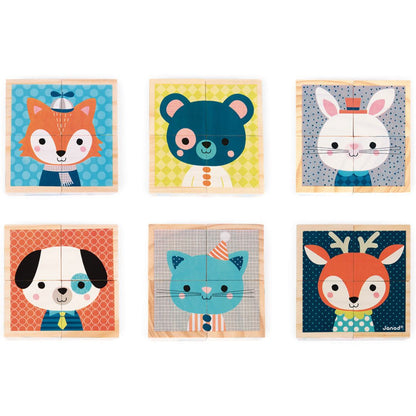 Janod My First Blocks Forest Portraits Wood cubes
