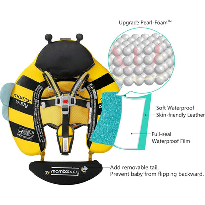 Mambobaby non-inflatable baby float with canopy and tail