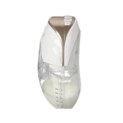 Vital baby breastpum with Clear measuring cup with a white interior on a white background