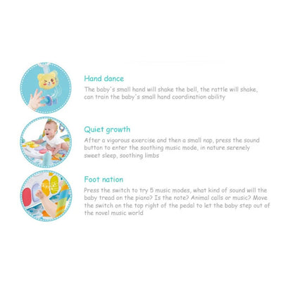 Piano Play Gym 5-in-1 Interactive Play Mat