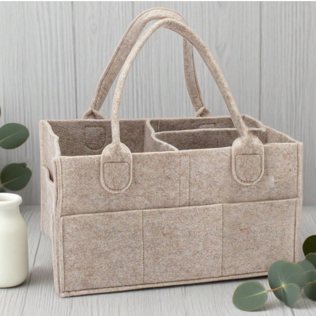 Felt Diaper Bag - Beige