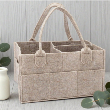 Felt Diaper Bag - Beige