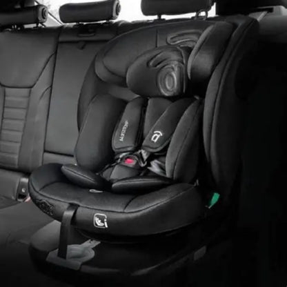Asalvo Black car seat in a vehicle interior