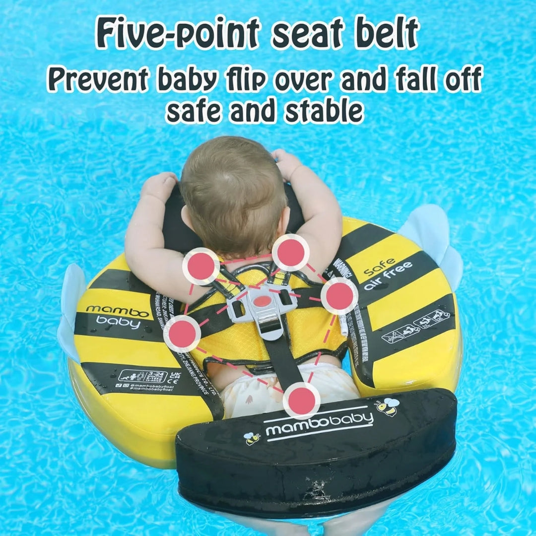 Mambobaby non-inflatable baby float with canopy and tail