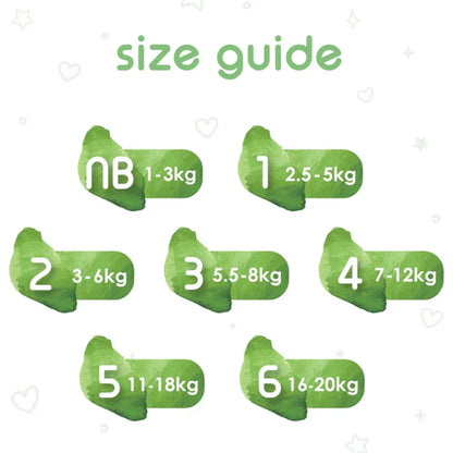 PureBorn Master Pack Organic Bamboo Diapers