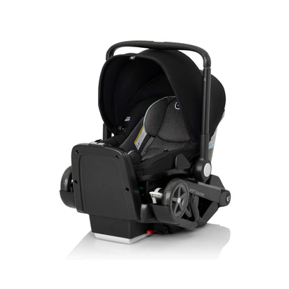 Evenflo Black baby car seat on a white background