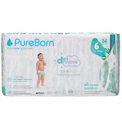 Pack of PureBorn day&dreams training pants on a white background