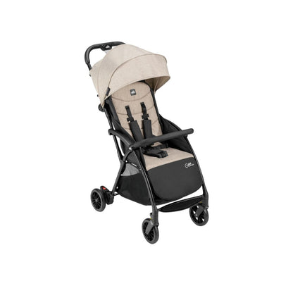 Cam Beige and black stroller on a white background