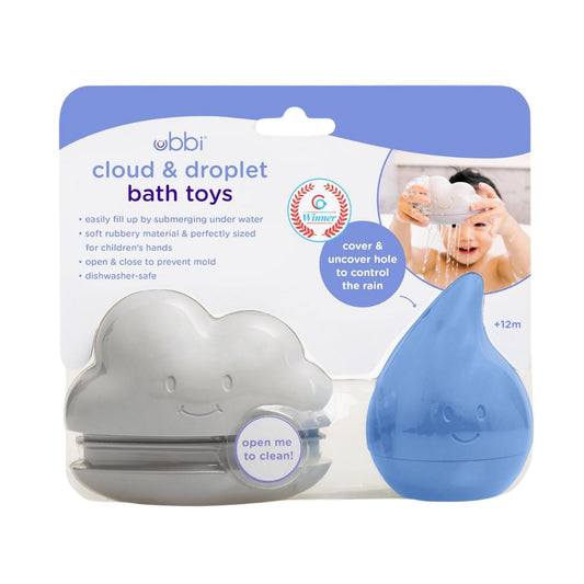 Ubbi Cloud and Droplet Silicone Bath Squeeze Toys