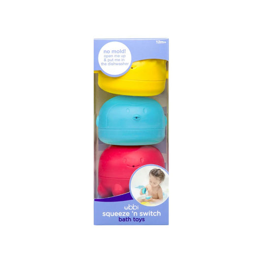 Ubbi Squeeze And Switch Silicone Bath Toys