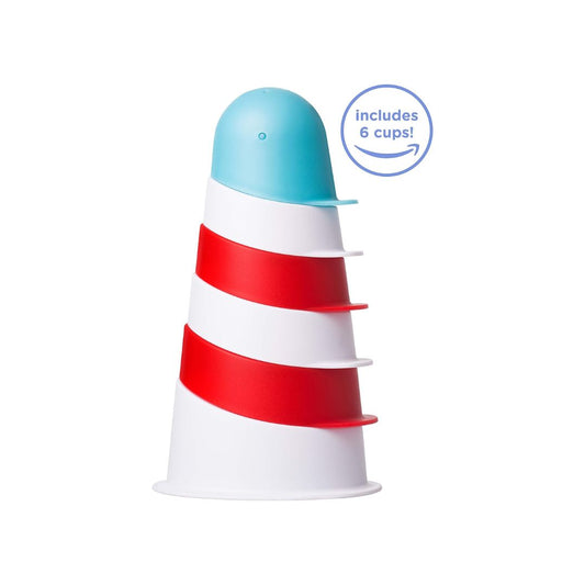 Ubbi Lighthouse Stacking Cups Bath Toys