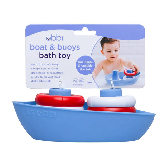 Ubbi Boat & Buoys Bath Toys Set